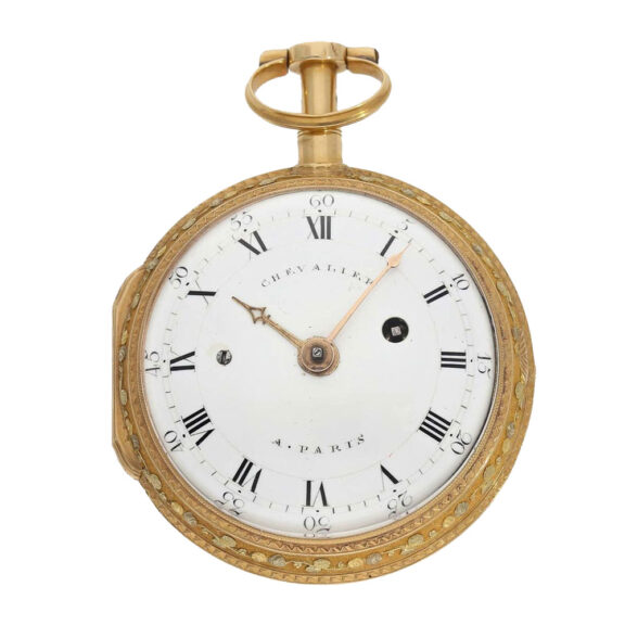 French gold/enamel "a trois couleurs" verge watch Circa 1800 French gold/enamel "a trois couleurs" verge watch Circa 1800