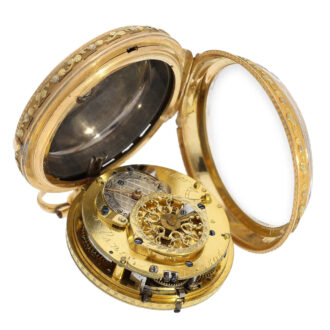 French gold/enamel "a trois couleurs" verge watch Circa 1800