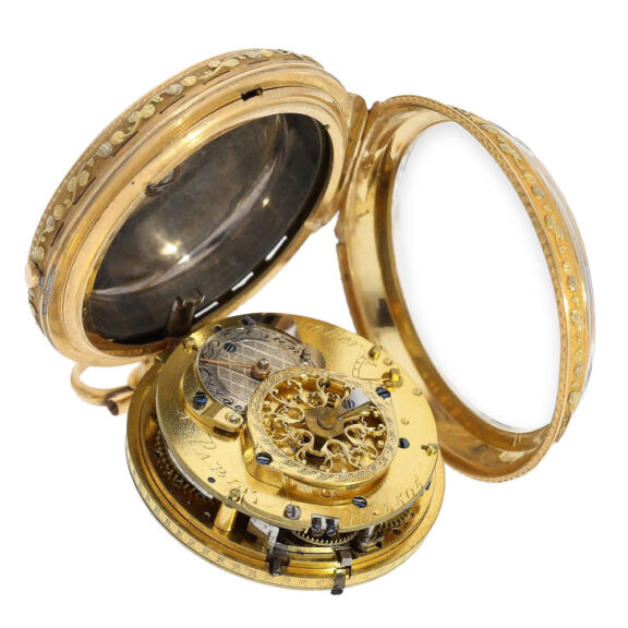French gold/enamel "a trois couleurs" verge watch Circa 1800 French gold/enamel "a trois couleurs" verge watch Circa 1800