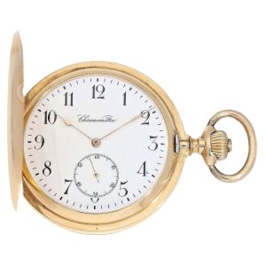 Swiss gold watch with pivoted detent escapement Circa 1900