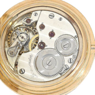 Swiss gold watch with pivoted detent escapement Circa 1900