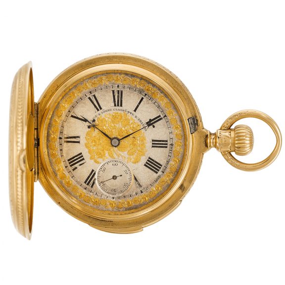 German quarter repeating keyless hunting cased lever watch Circa 1884 German quarter repeating keyless hunting cased lever watch Circa 1884