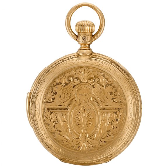 German quarter repeating keyless hunting cased lever watch Circa 1884 German quarter repeating keyless hunting cased lever watch Circa 1884