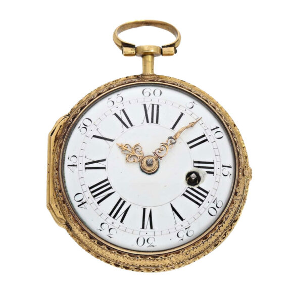 French gold and porcelain rococo-scene watch Circa 1760 French gold and porcelain rococo-scene watch Circa 1760