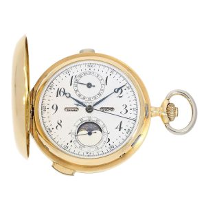 Swiss gold astronomical lever with 7 complications Circa 1900