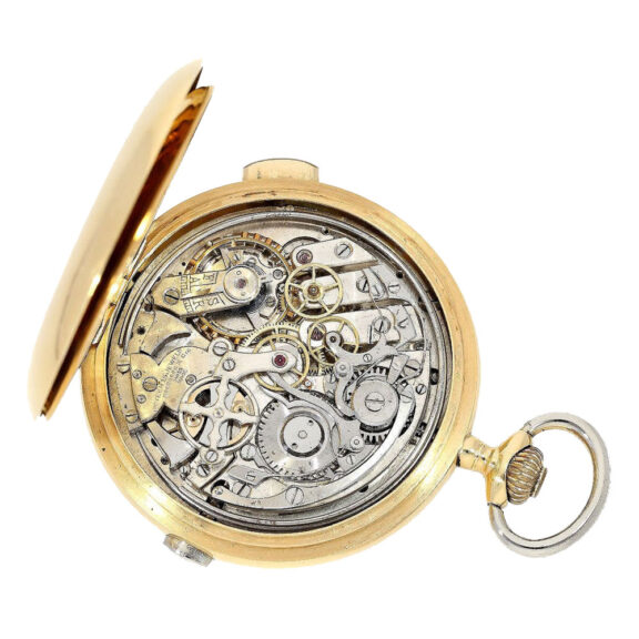 Swiss gold astronomical lever with 7 complications Circa 1900 Swiss gold astronomical lever with 7 complications Circa 1900