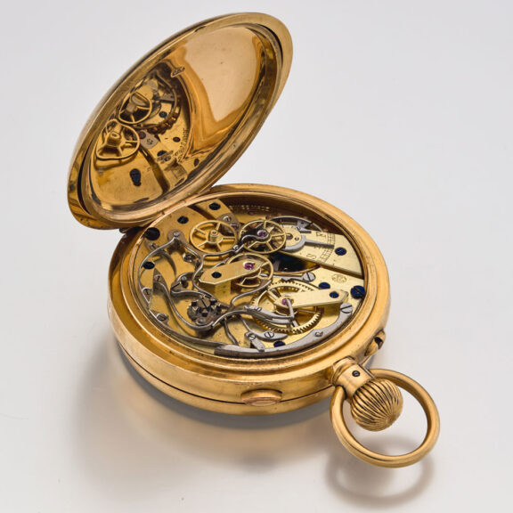 A gold split seconds chronograph lever watch Circa 1874 A gold split seconds chronograph lever watch Circa 1874