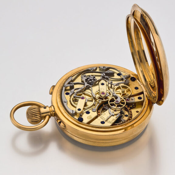 A gold split seconds chronograph lever watch Circa 1874 A gold split seconds chronograph lever watch Circa 1874