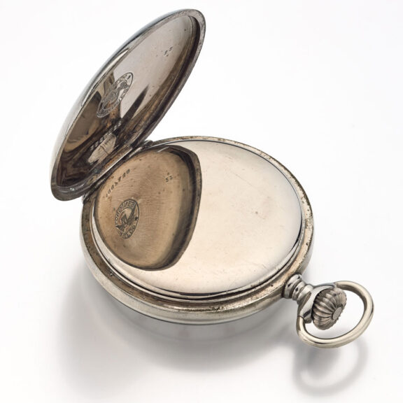 A rare metal Longines watch with 8 days reserve Circa 1920 A rare metal Longines watch with 8 days reserve Circa 1920