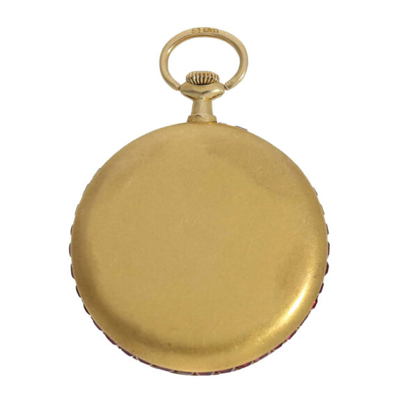 Super thin French gold 'Art Nouveau' lady's watch Circa 1907 Super thin French gold 'Art Nouveau' lady's watch Circa 1907