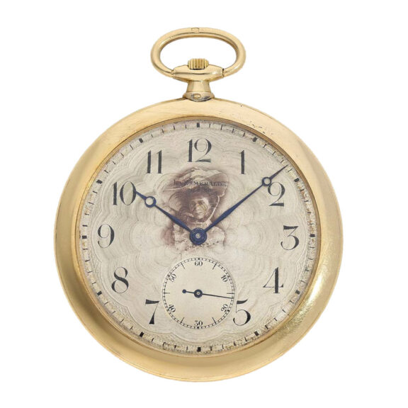 French gold lever with extravagant special dial Circa 1910