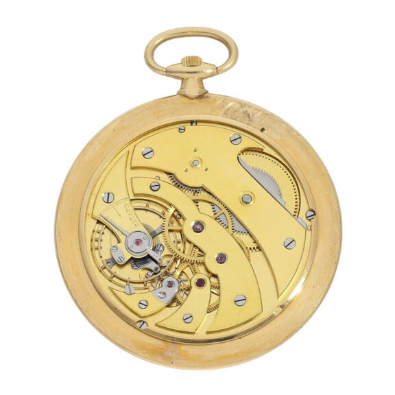 French gold lever with extravagant special dial Circa 1910 French gold lever with extravagant special dial Circa 1910