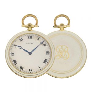 Very fine French 18k gold Cartier dress watch Circa 1920