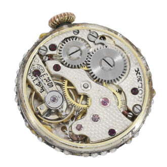 Swiss silver/enamel "Boulle de Genève" watch Circa 1932