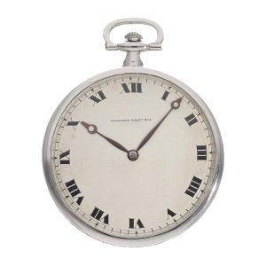 Swiss platinum 'Art Deco' watch with diamonds Circa 1920