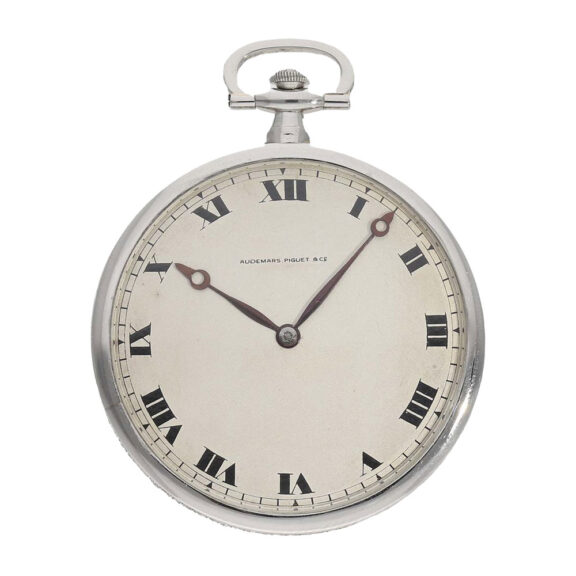 Swiss platinum 'Art Deco' watch with diamonds Circa 1920