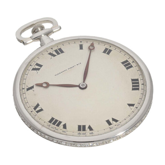 Swiss platinum 'Art Deco' watch with diamonds Circa 1920 Swiss platinum 'Art Deco' watch with diamonds Circa 1920