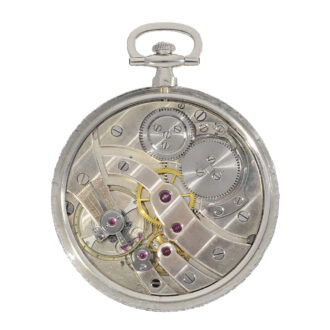 Swiss platinum 'Art Deco' watch with diamonds Circa 1920