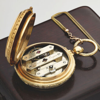 Swiss 18 carat gold hunting cased pocket chronometer Circa 1875