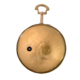 A verge in gold repousse pair cases and glazed outer Circa 1775