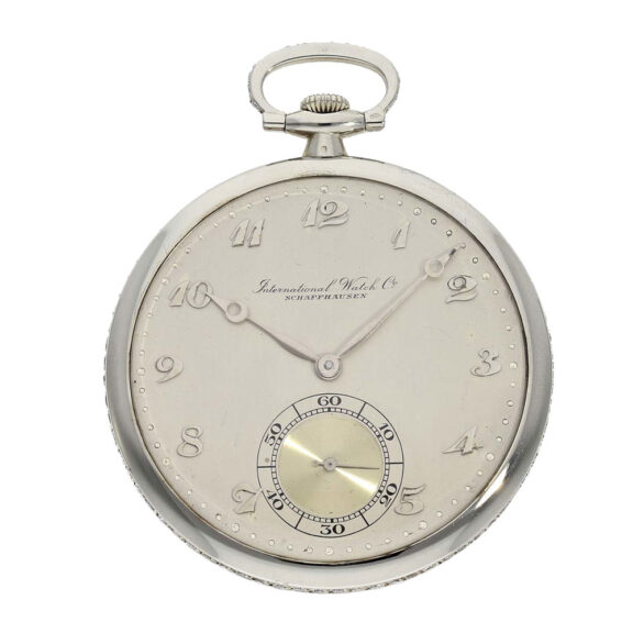 Swiss 18k white gold dress watch with diamond rim Circa 1930