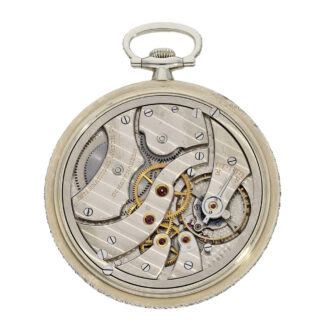 Swiss 18k white gold dress watch with diamond rim Circa 1930