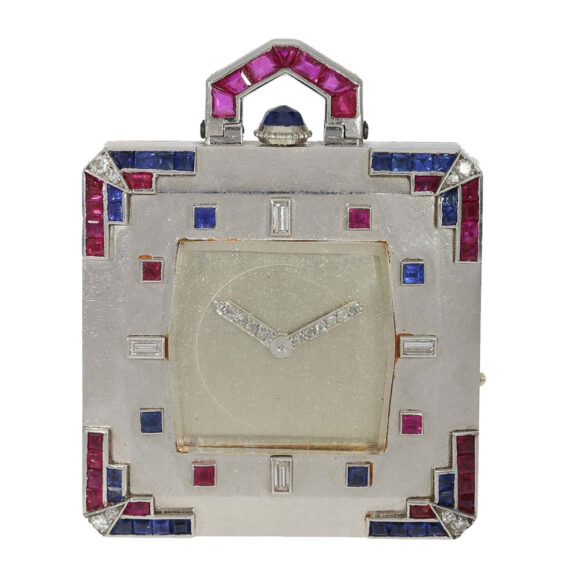 Historically important Swiss platinum "Art deco" watch Circa 1930