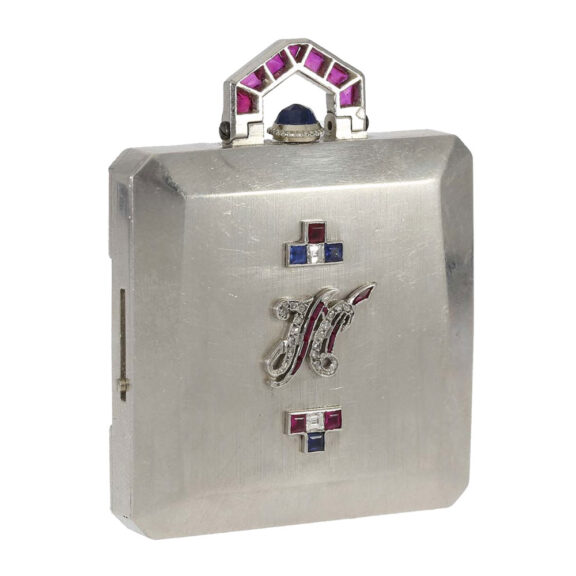 Historically important Swiss platinum "Art deco" watch Circa 1930 Historically important Swiss platinum "Art deco" watch Circa 1930