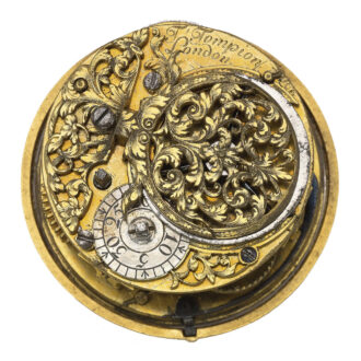 English 18k gold pair cased watch by Tompion Circa 1695