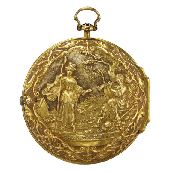 English 18k gold pair cased watch by Tompion Circa 1695