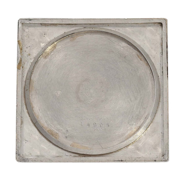 Swiss platinum "Art Deco" square dress watch Circa 1920 Swiss platinum "Art Deco" square dress watch Circa 1920