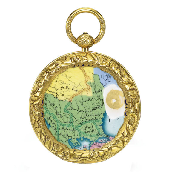 Swiss gold and enamel pocket chronometer Circa 1840 Swiss gold and enamel pocket chronometer Circa 1840