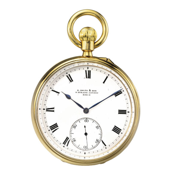 Rare English gold carrousel pocket chronometer Circa 1899