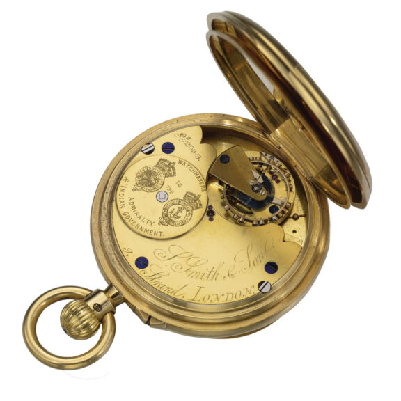 Rare English gold carrousel pocket chronometer Circa 1899 Rare English gold carrousel pocket chronometer Circa 1899