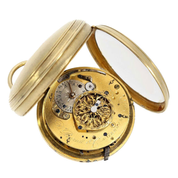 Swiss repeating watch with automaton Jacquemart Circa 1790 Swiss repeating watch with automaton Jacquemart Circa 1790