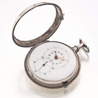 A rare silver English open faced verge pocket watch Circa 1808