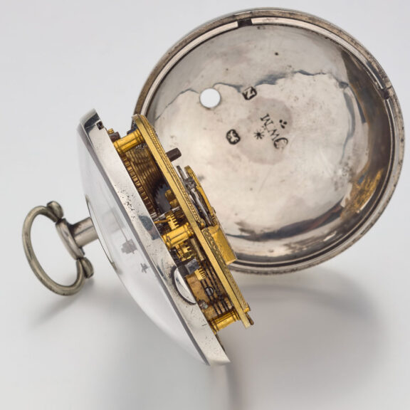A rare silver English open faced verge pocket watch Circa 1808 A rare silver English open faced verge pocket watch Circa 1808