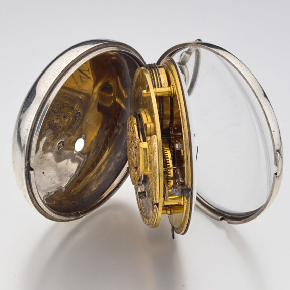 A rare silver English open faced verge pocket watch Circa 1808 A rare silver English open faced verge pocket watch Circa 1808
