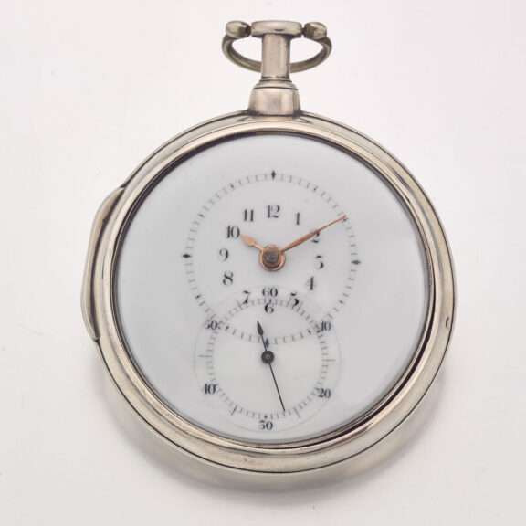 A rare silver English open faced verge pocket watch Circa 1808 A rare silver English open faced verge pocket watch Circa 1808