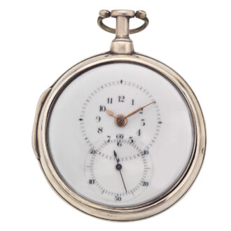 A rare silver English open faced verge pocket watch Circa 1808