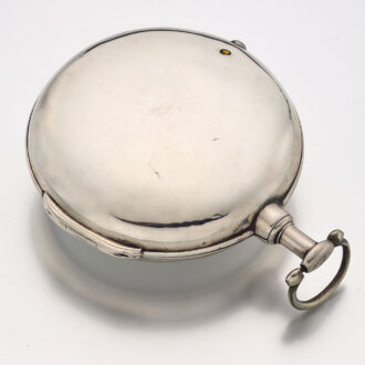 A rare silver English open faced verge pocket watch Circa 1808
