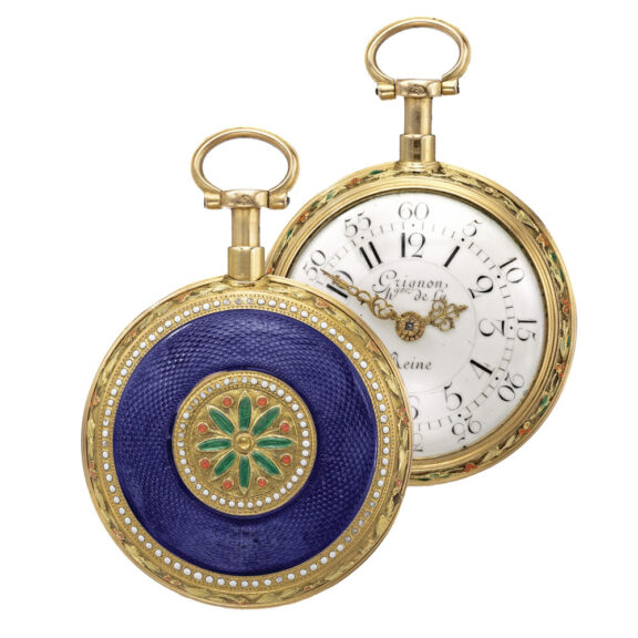 French gold and enamel quarter repeating à toc Circa 1780