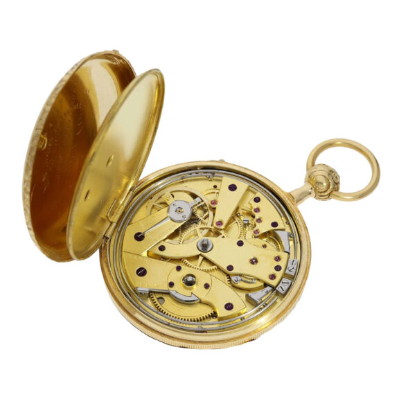 French 18k gold quarter repeating cylinder watch Circa 1850 French 18k gold quarter repeating cylinder watch Circa 1850