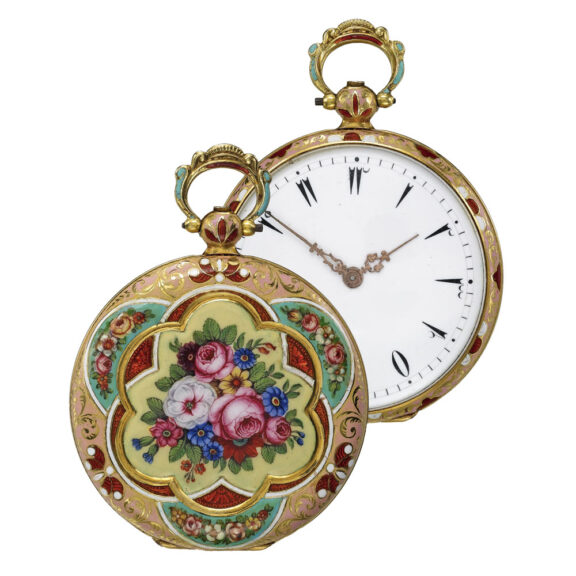 Swiss gold and enamel watch for Turkish market Circa 1830
