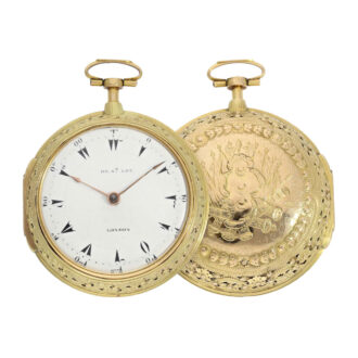 English 18k gold pair cased verge pocket watch Circa 1785