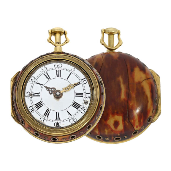 English pair cased watch with Tortoiseshell case Circa 1720