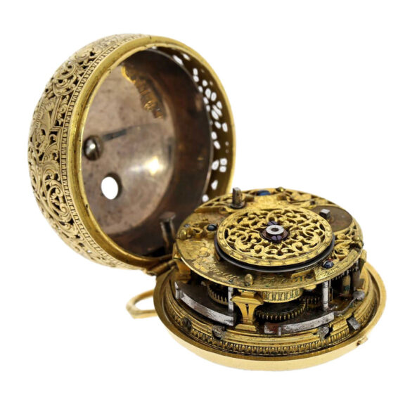 English pair cased watch with Tortoiseshell case Circa 1720 English pair cased watch with Tortoiseshell case Circa 1720