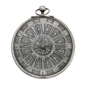 Large English silver oignon verge pocket watch Circa 1690