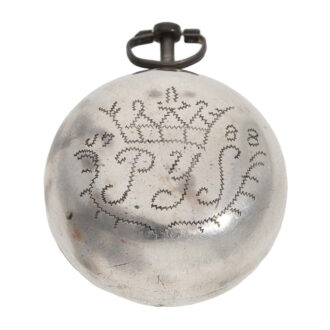 English silver pair cased watch with Tortoiseshell Circa 1688