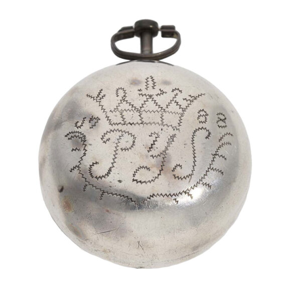 English silver pair cased watch with Tortoiseshell Circa 1688 English silver pair cased watch with Tortoiseshell Circa 1688